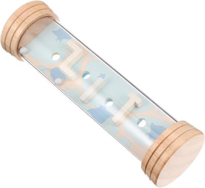 Kindvriendelijke Regenstok - Muzikaal Instrument - Sensorische Ontwikkeling - Veilig Ontwerp - 15.5 cm - Beige