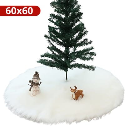 Bovista Kerstboom Mand - Kerstboomrok Voor Kunstboom - Kerstboomrok - Kerstboomkleed - Kerstkleed - Kerstboomring - Kerstrok - Kerstboomdeken - Rond 60cm