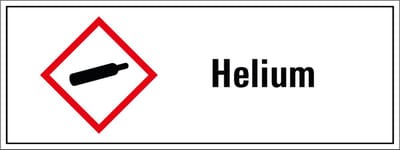 Helium GHS tekststicker 200 x 75 mm
