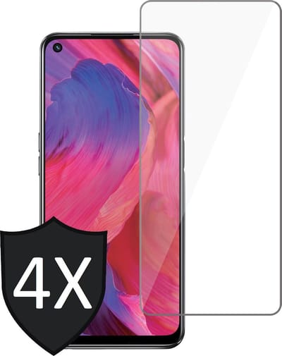 Screenprotector geschikt voor Oppo A54 5G - GlassGuard Screen Protector - 4 Stuks