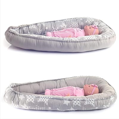 Babynestje Cocoon - Baby Cocon Bumper - Veilige Slaap - Anti-Allergisch Katoen - 50 x 80 cm - Veelkleurig