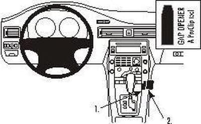 Brodit ProClip houder geschikt voor Volvo S80/ V70 II / XC70 Angled mount