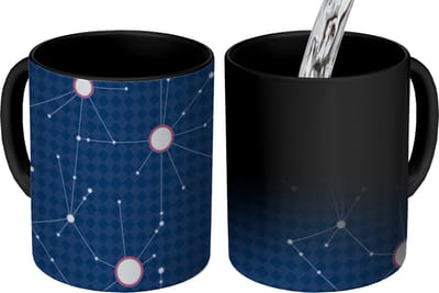 Magische Mok - Foto op Warmte Mokken - Koffiemok - Ruimte - Astronomie - Patronen - Magic Mok - Beker - 350 ML - Theemok