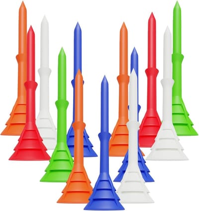 Golf Tees - Golf Accessoires - Golfen Verbeteren - Duurzaam Kunststof - 60 stuks 83 mm - Kleurmengeling