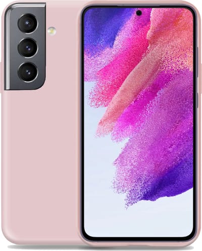 Hoesje geschikt voor Samsung S21 FE - Suède Back Cover Case Rose