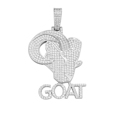 Juwelier Zwartevalk zilveren (gerhodineerd) GOAT hanger - 24.324