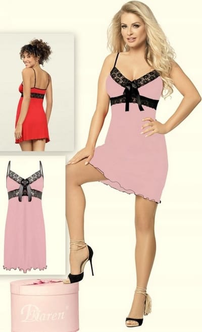 DKaren Cassidy | nachthemd voor dames | viscose | poeder roze | M