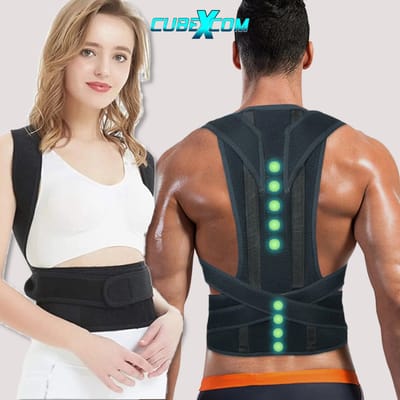 CUBEXCOM® Rugbrace Postuur Corrector, Magnetisch Rugband, Houding Rug Corrector, Rugband Voor Onderrug, Houdings Correctie, Ondersteuning Voor Wervelkolom Schouder En Rug, Rugsteun Voor Een Betere Lichaamshouding Voor Dames En Heren, Maat One Size