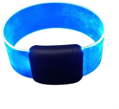 LED Lichtgevende Armband op Batterij – Knipperende Veiligheidsarmband voor Hardlopen, Evenementen & Feesten - Glow Armband Party & Outdoor - Blauw