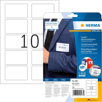 SnelShoppen - Afneembare Naamelabels A4 Zelfklevend 80x50 mm - 100 Etiketten - Wit - Bedrukbaar voor Printer - Ideaal voor Organisatie en Labeling