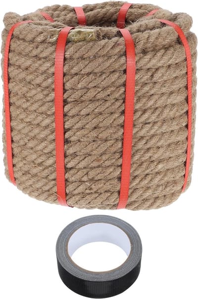 Natuurlijk jute touw 2 cm x 30 m - Gevlochten touw voor handwerk, decoratie en touwtrekken