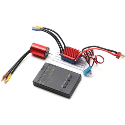 S2435 4800KV borstelloze motor 4P sensorloze 25A borstelloze ESC elektrische snelheidsregelaar programmering 4800kv rood
