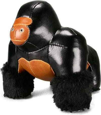 Zuny boekensteun Gorilla Milo black/tan