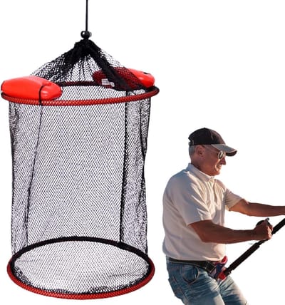 Vismand - Visvangst Kooi - Levende Vis Houden - Opvouwbaar Handvat - 25 x 30 cm