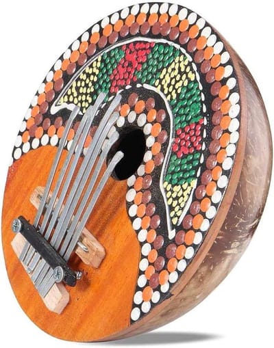 Duimpiano - Vingerpiano - Muziek Maken - Handgesneden Design - 13 x 13 x 9 cm - Natuurlijk