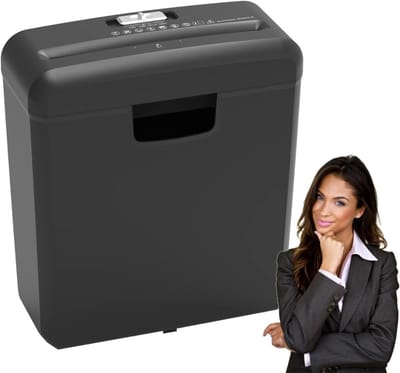Aurixi® Papierversnipperaar voor thuis en op kantoor - 12 vellen P4 - Snel Versnipperen - Oververhittingsbeveiliging - Zwart - 39cm x 32cm x 14cm