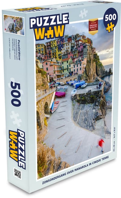 Puzzel Zonsondergang over Manarola in Cinque Terre - Legpuzzel - Puzzel 500 stukjes