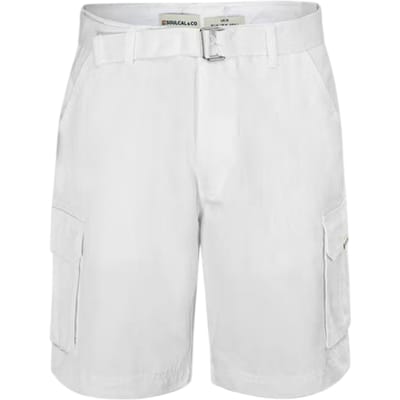 SoulCal Cargo-shorts voor heren met gewassen look (Wit)