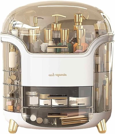 Blyx® - Make-Up Organizer - Opbergdoos - Make up tas - Make up Koffer - Parfum Organizer - Sieraden - Wit - 30x20x34CM