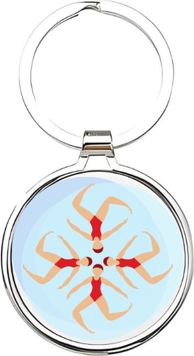 Akyol - zwemster Sleutelhanger - Zwemmen - zwemsters - cadeau - sport sleutelhanger - sport - zwembad - sleutelhanger voor zwemmers - open water zwemmer - duiken - vlinderslag - borstkrol - sleutelhanger voor jongens - sleutelhanger - 4 x 7,5 CM