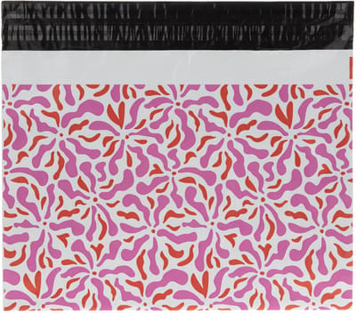 Verzendzakken voor Kleding - 100 stuks - 50x35.3cm - Rood, Roze, Print / Multi colour Verzendzakken Webshop - Verzendzakken plastic met plakstrip