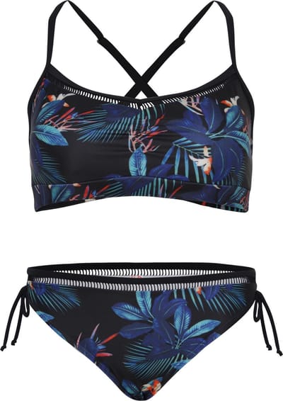 Bikini classic met kant detail - Tropical flowers 128-134