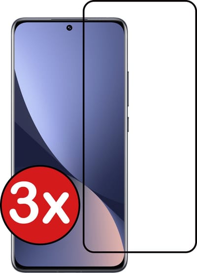Screenprotector - 3 Stuks - Geschikt voor Xiaomi 12 - Full Cover - Beschermglas - Gehard Glas - Tempered Glass - Screen Protector