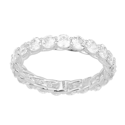 Cavill - Zilveren ring 925 Sterling met 21 Nigeriaanse natuurlijke zirkonen 2,526 ct - Ronde pav� zetting - Elegante damesring 22x22 mm