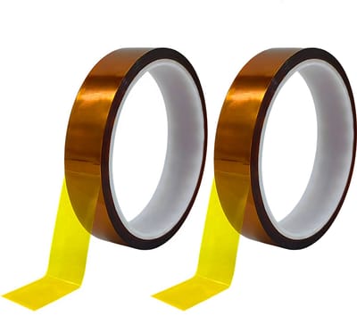 Techidna® - Hittebestendige Kapton Tape - 25 mm × 66 m (2 Rollen van 33 m) - Polyimide Tape voor 3D-Printer, Sublimatie, Solderen & Isolatie