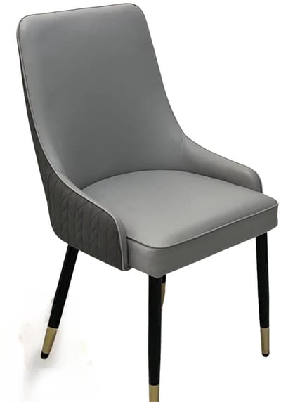 Luxe Eetkamerstoelen Paris - Set van 2 - Met Hoge Dichtheid Sponsschuim - Elegante Keuken- of Restaurantstoel - Lounge - Grijs