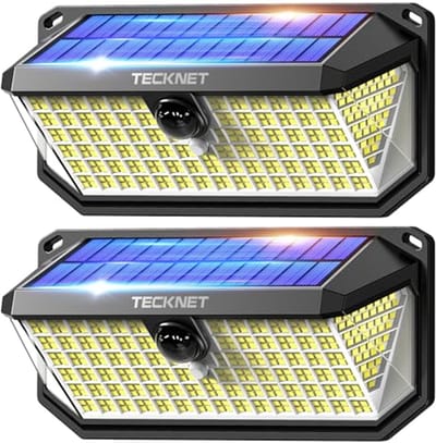 Zonne-energie Buitenlamp Met Bewegingsmelder - 4200 Lumen, 300 Graden Verlichting, 3 Modi, Waterdicht