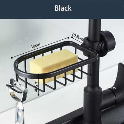 Support de rangement pour robinet de salle de bain, porte-savon de douche, Organization de salle de bain, étagères de douche, accessoires de salle de bain noir