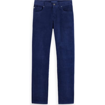 Scotch & Soda Ralston Cotton Blend Corduroy 5 - Pocket Pant Ink Blue Size: W29L32 | Tailored Pants Outlet | Heren | Blauw