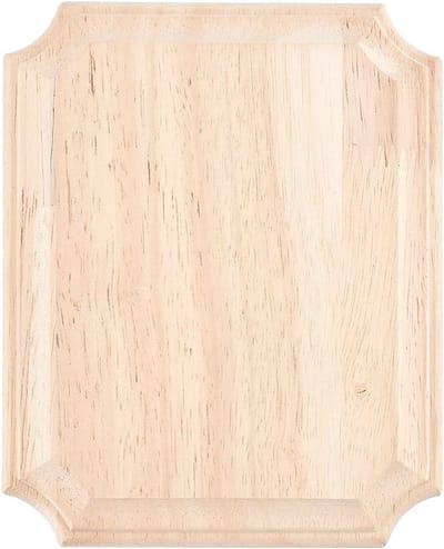 Onbewerkte Houten Plaat 15.2 x 12.2 x 1.8 cm, Rechthoekige Houten Blank, Ideaal voor Schilderen, Houtsnijwerk en DIY Projecten