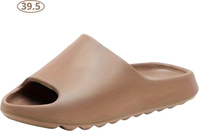 Bovista Comfortabele Slippers - Badslippers - Teenslippers - Anti-Slip Slides - Flip Flops - Stevig Voetbed - Lichtbruin - Maat 39.5