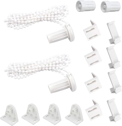 Rolgordijn accessoires 17mm - universele kunststof bevestigingen - met 2m ketting - ShopVlot