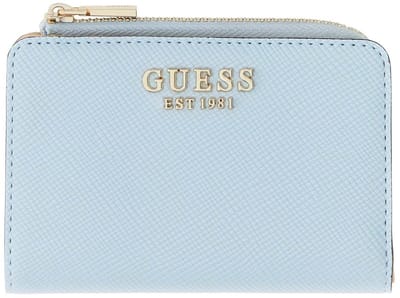 GUESS portemonnee Laurel II SLG Zip Around Card Case Aqua Lichtblauw