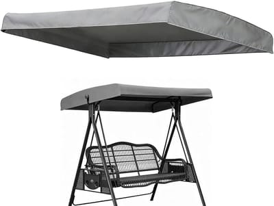 Schommel Luifel - Zweefbank Deksel - Buiten Ontspannen - Waterdicht UV-bestendig - 75x47 Inch - Donkergrijs
