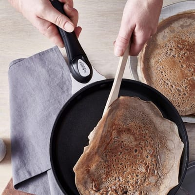 Pannenkoekenpan - Crepepan - Ontbijt Bakken - Afneembare Handgreep - 30 cm Diameter - Grijs