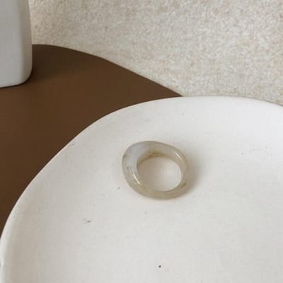 Chique Geometrische Transparante Hars Ringen Voor Vrouwen Ins Mode Irregulair Marmerpatroon Acryl Ring Vintage Sieraden Nieuw 9 white