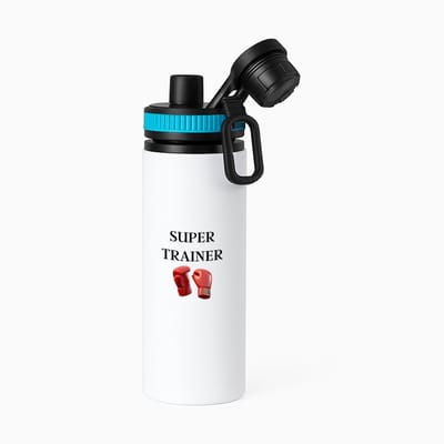 Hacebo® - Super trainer waterfles met draaidop blauw - Sport - coach - boxing - Trainer - geschenk - verjaardag - love gift - water fles - 850ML
