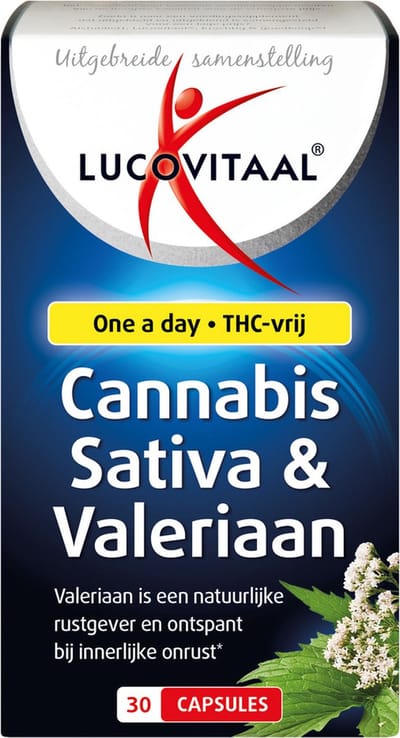 Lucovitaal Cannabis Sativa & Valeriaan 30 capsules