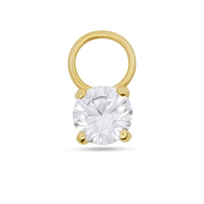 New Bling - 9NBG-O108 - 14K goud – Oorbelhanger - per stuk – Met Zirkonia
