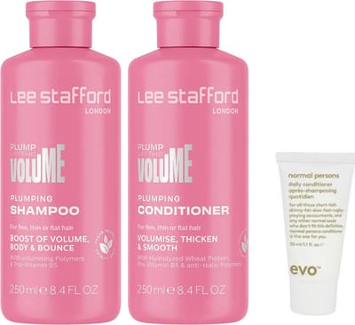 Lee Stafford - Bigger Fatter Fuller Shampoo + Conditioner - + WILLEKEURIG Travel Size - Plump Up The Volume
