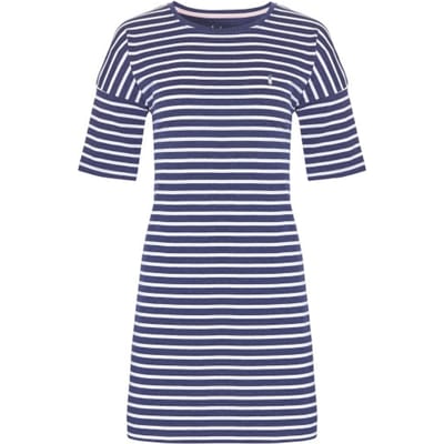 By Louise Dames nachthemd korte mouwen navy gestreept