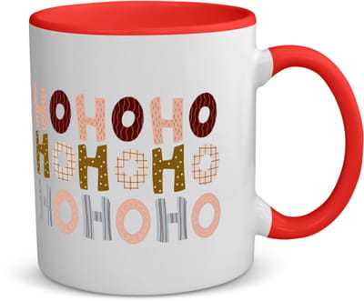 Akyol - kerst ho ho ho koffiemok - theemok - rood - Kerstmis - kerst beker - winter - kerst - christmas - kerst cadeau - 350 ML inhoud