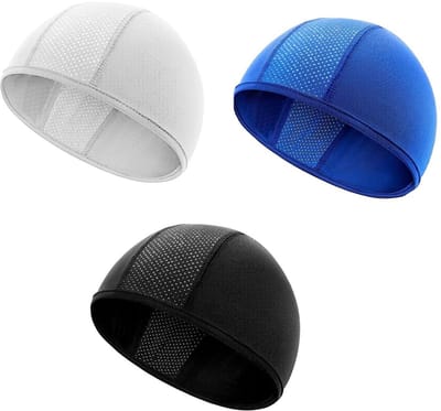 Dailygoods- Fietshoed Sneldrogend - 3 Stuks - Ademend Polyester - Lichtgewicht - Zweetabsorberend - Geschikt voor Fietsen/Skiën - Sportmuts