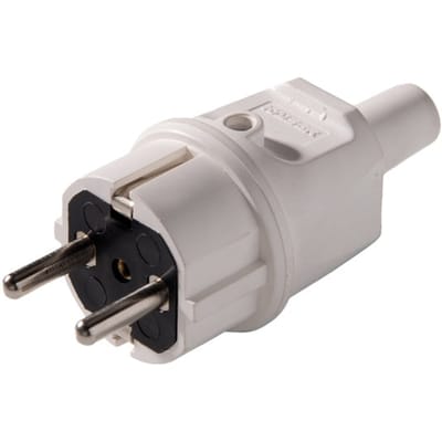 Martin Kaiser Arctic White MK PVC Stekker Met Aardingscontact IP44 - 514/KWS [2 stuks]