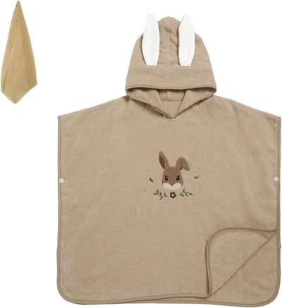 Badponcho voor Baby en Peuter (0-3 jaar) | Capuchon Handdoek met Dierenprint | Zacht & Zeer Absorberend