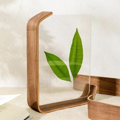 Nordic Acryl Fotolijst Houten Kpop Idol Foto Display Huwelijksfeest Foto Houder Bureau Kantoor Foto Decor 10.2 x15.2cm  6inch